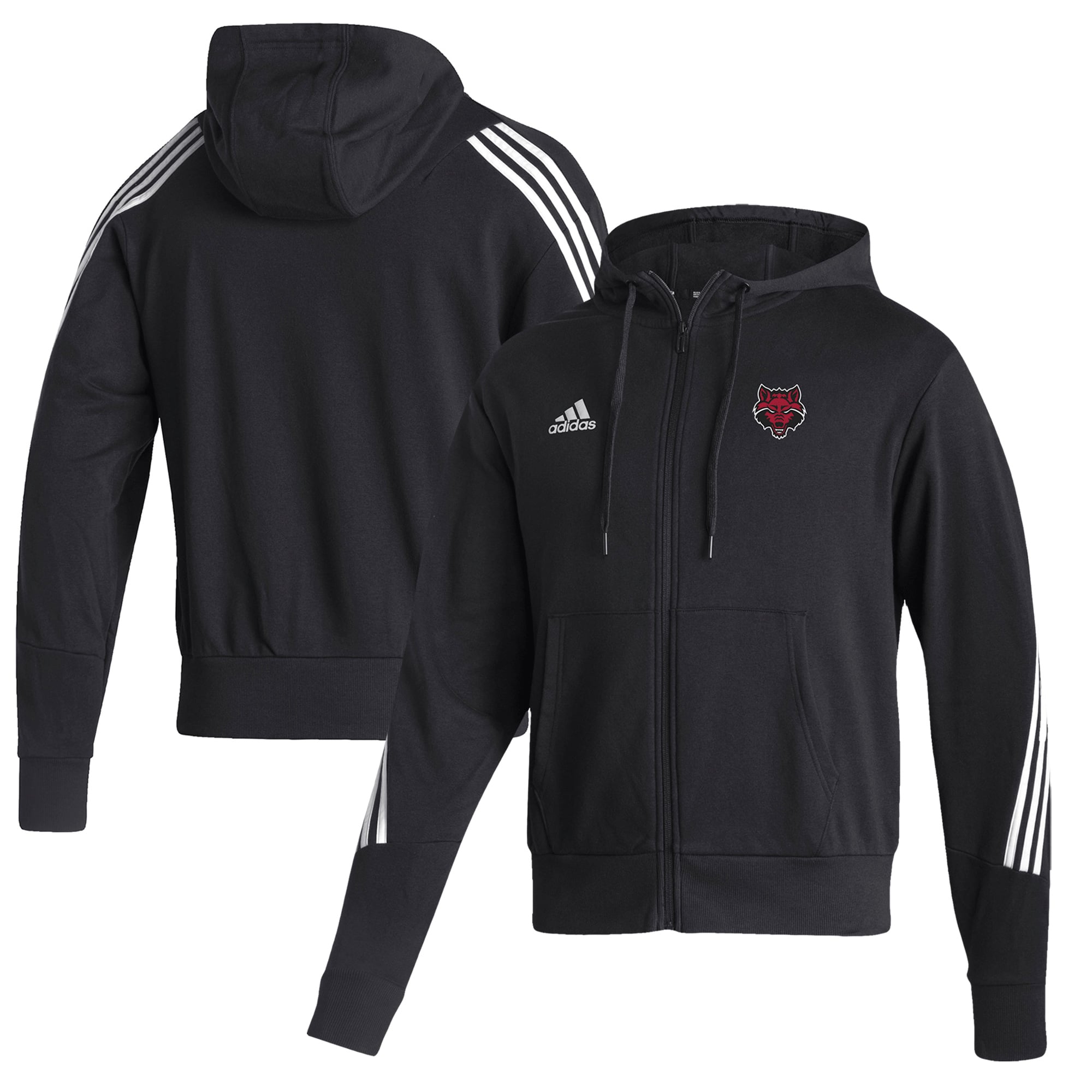 Men's adidas  Black Arkansas State Red Wolves Fashion Full-Zip Hoodie