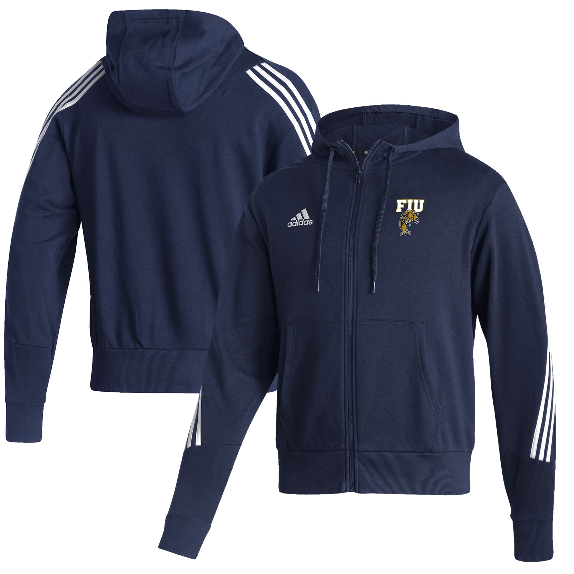 Men's adidas  Navy FIU Panthers Fashion Full-Zip Hoodie