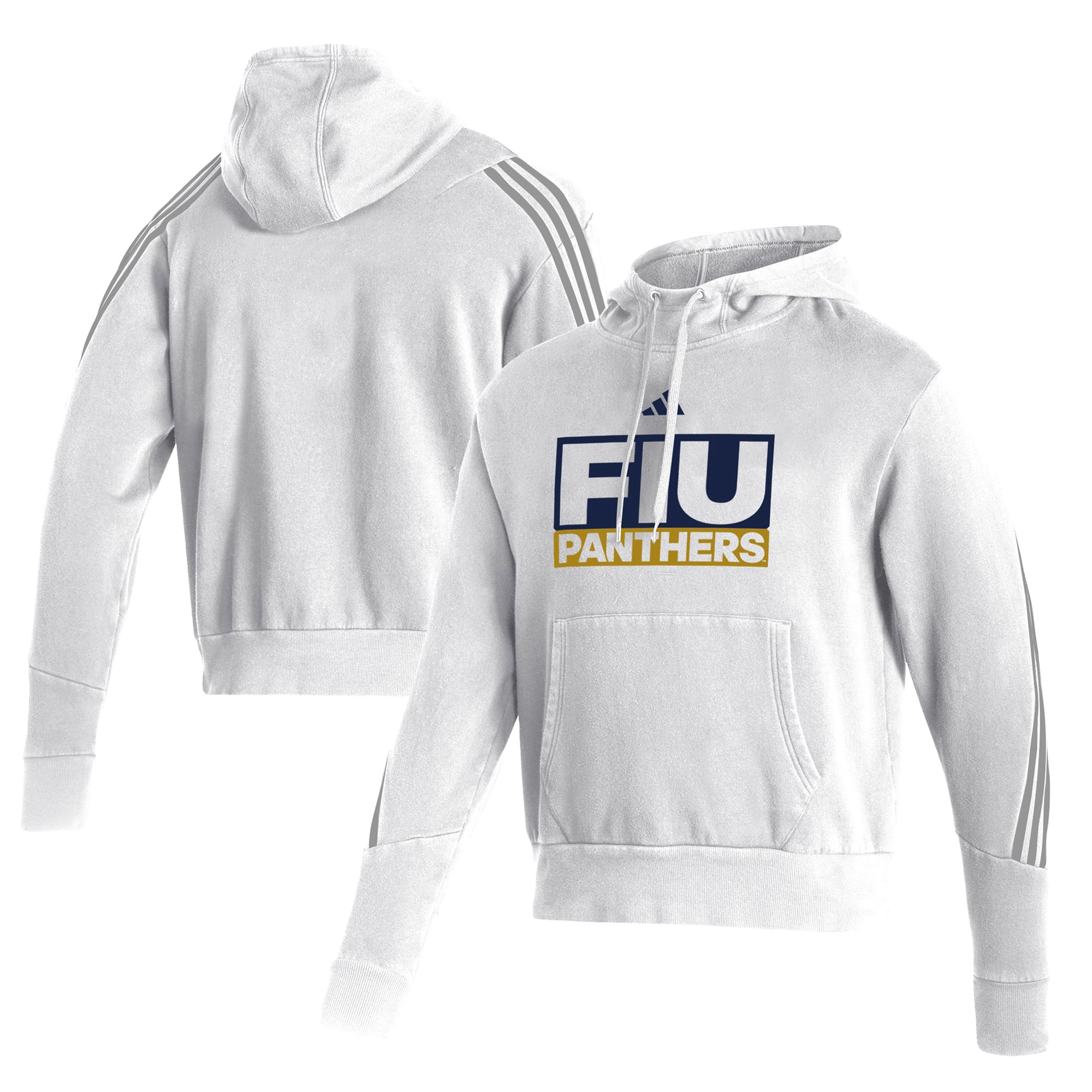 Men's adidas  White FIU Panthers Fashion Pullover Hoodie