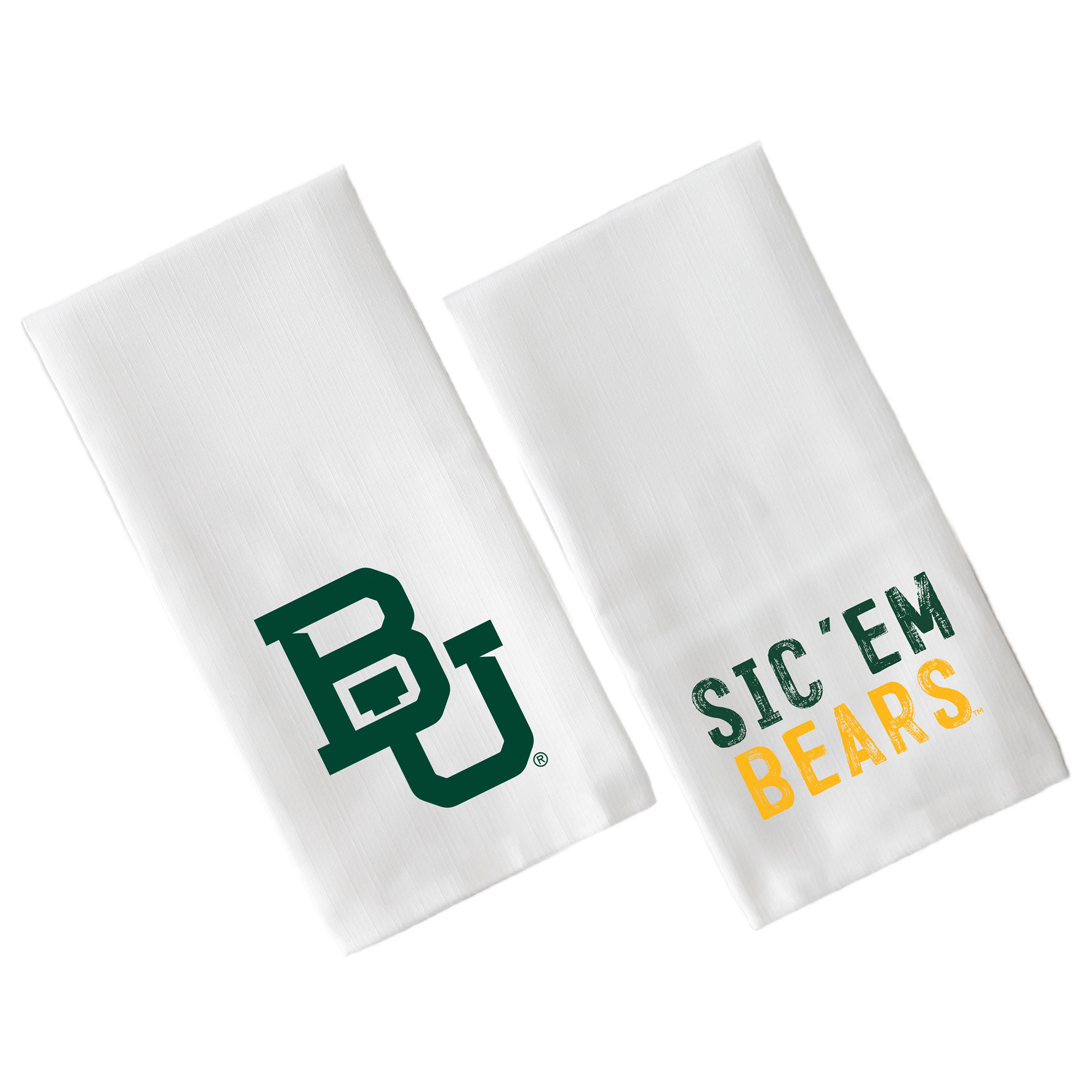 Little Birdie  Baylor Bears Two-Pack Tea Towel Set