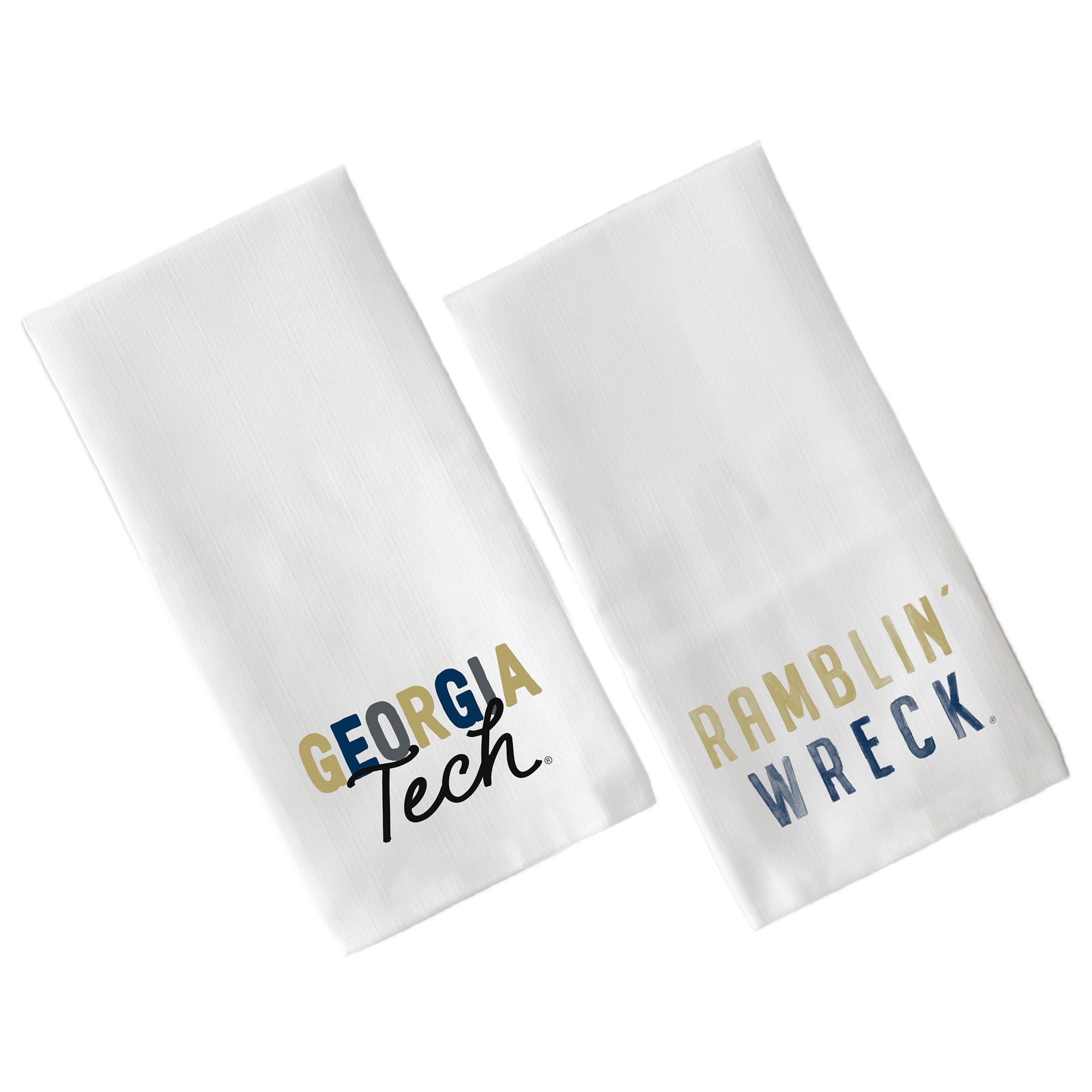 Little Birdie  Georgia Tech Yellow Jackets Two-Pack Tea Towel Set
