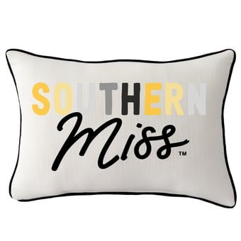 Southern Miss Golden Eagles Tones Rectangular Piped Pillow