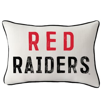 Texas Tech Red Raiders Distressed Logo Rectangular Piped Pillow