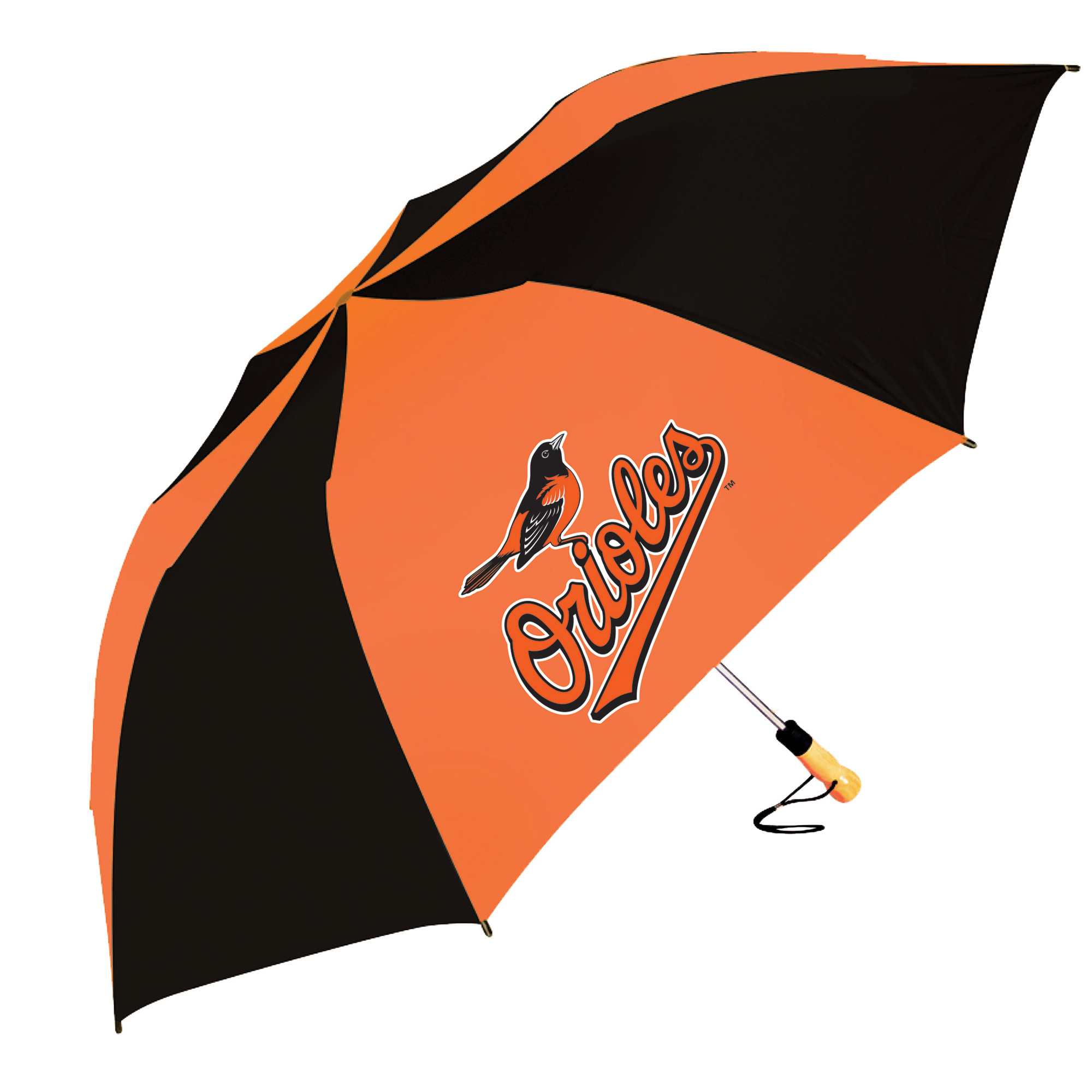 Baltimore Orioles 58″ Big Storm Oversized Auto Open Folding Umbrella Baltimore Orioles 58″ Big Storm Oversized Auto Open Folding Umbrella