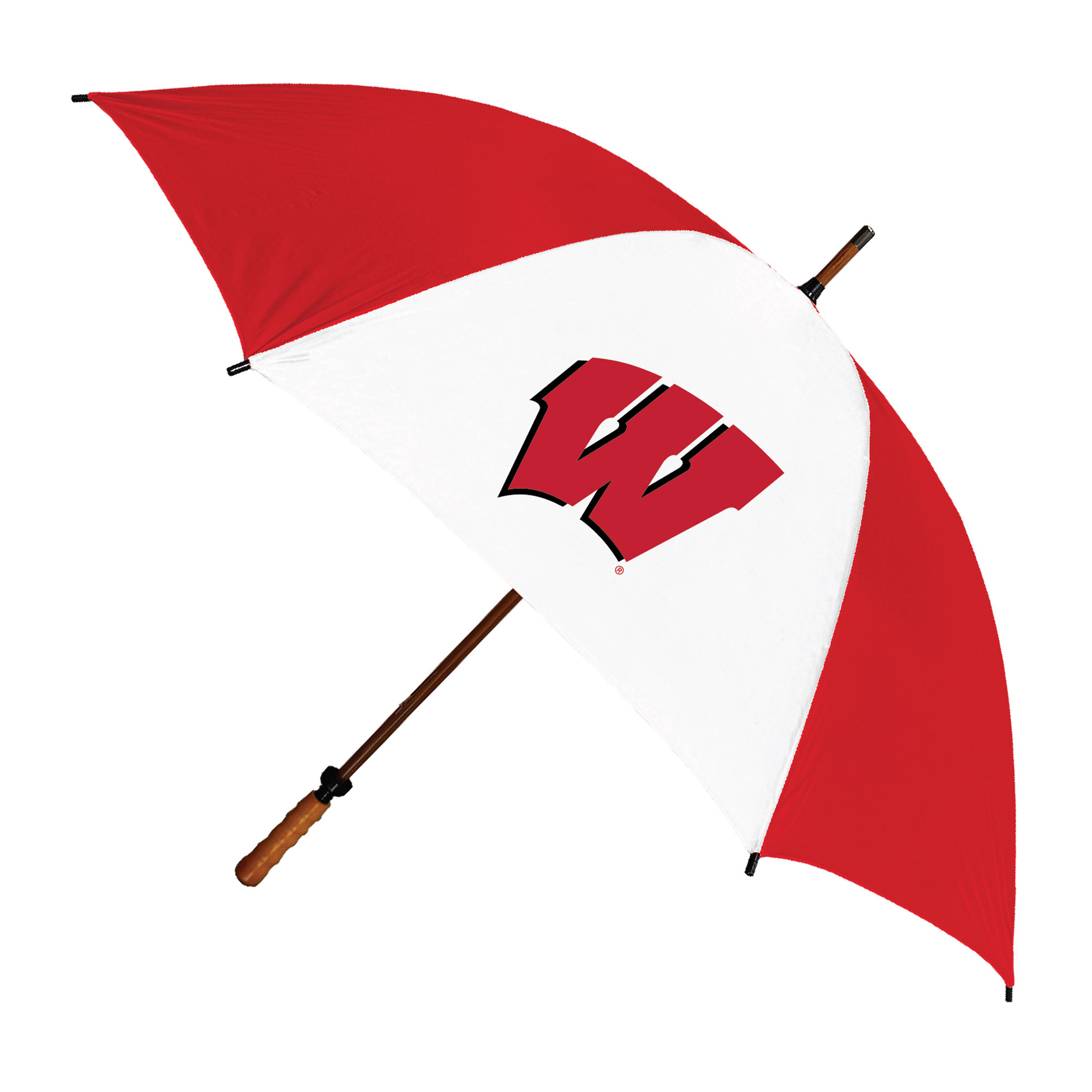 Wisconsin Badgers 62″ Eagle Sporty Wood Shaft Golf Umbrella Wisconsin Badgers 62″ Eagle Sporty Wood Shaft Golf Umbrella