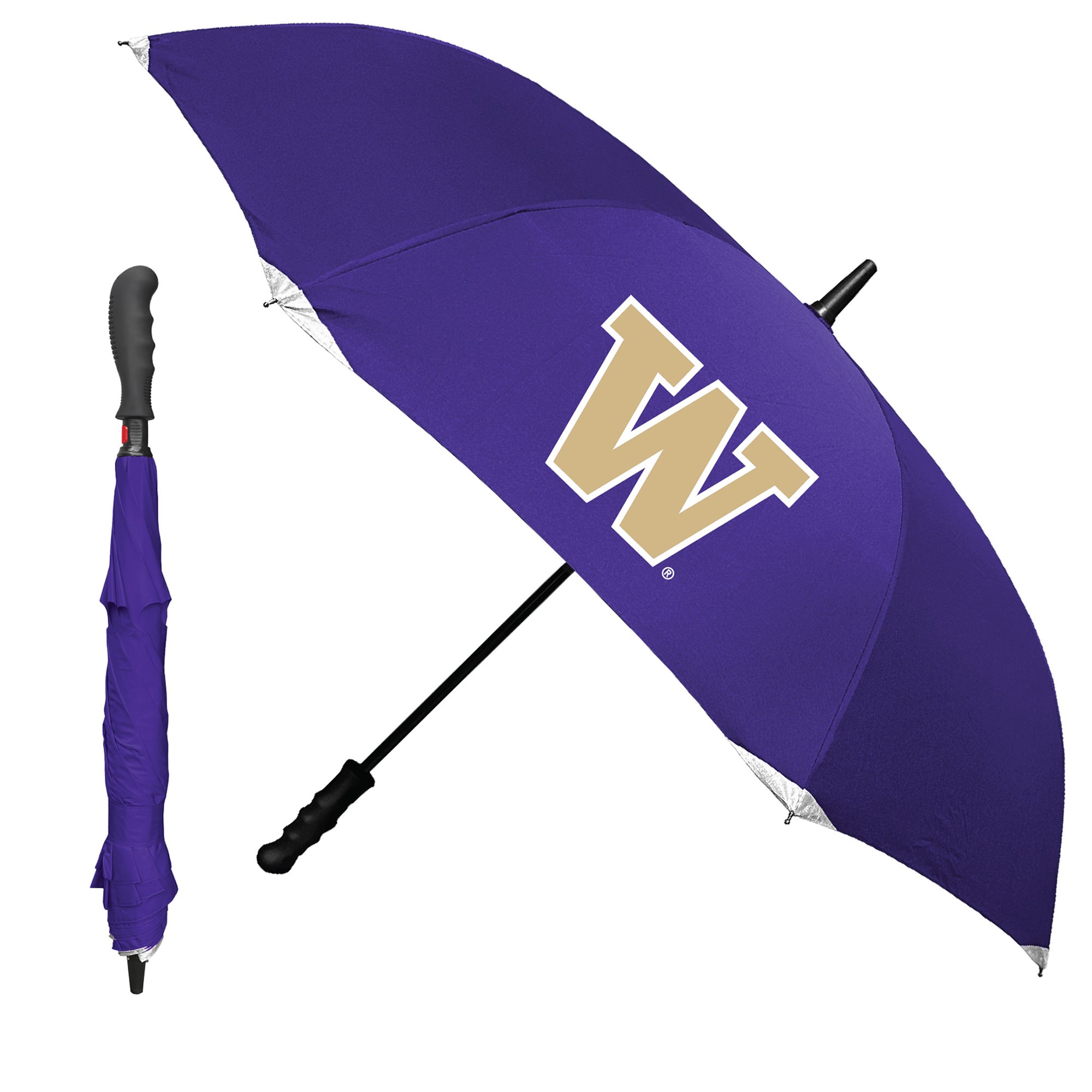 Washington Huskies 48" Deluxe Reverse Open Invertabrella