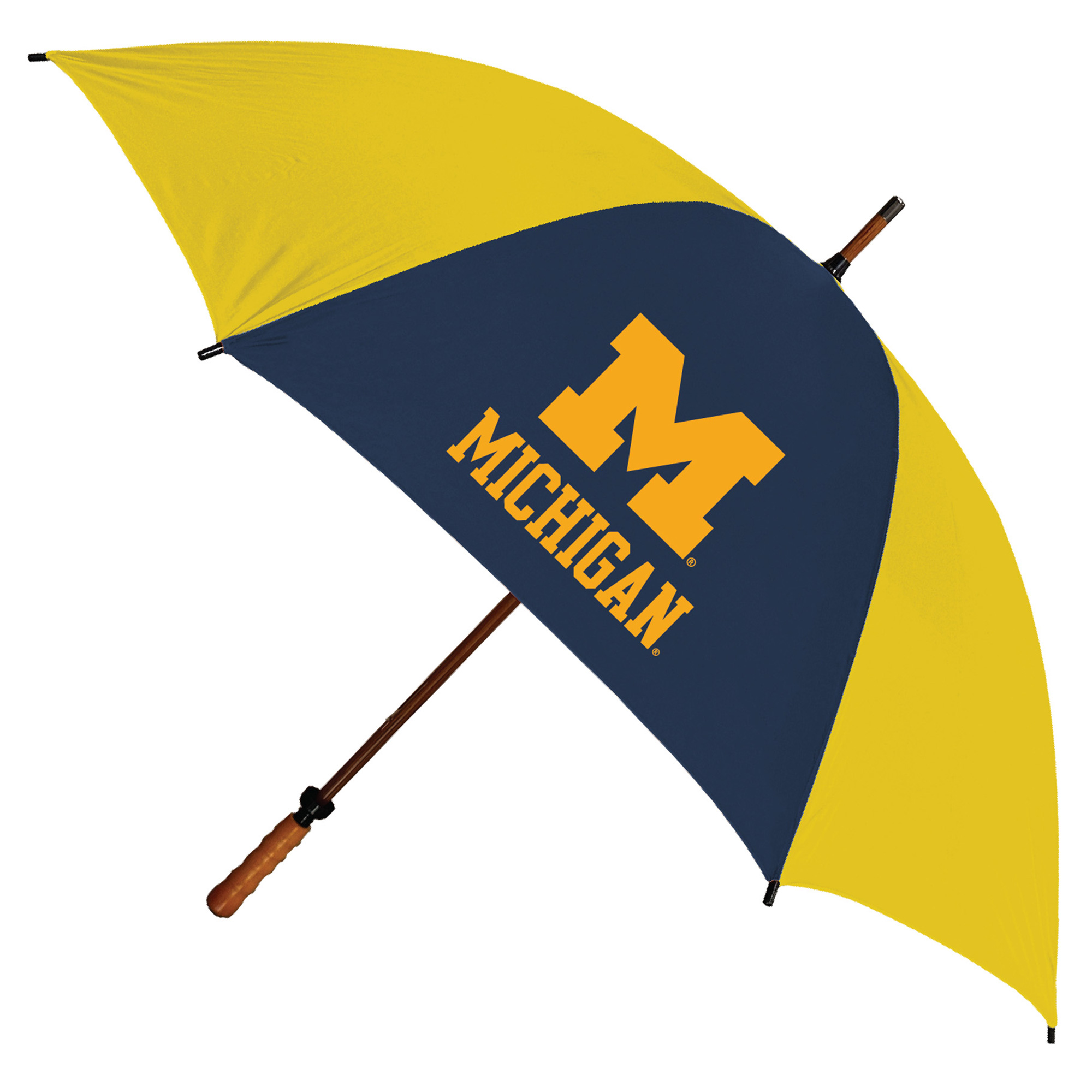 Michigan Wolverines 62" Eagle Sporty Wood Shaft Golf Umbrella