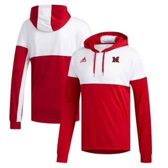 Men's adidas  Red Miami University RedHawks Legend Shooter Decorated Pullover Hoodie