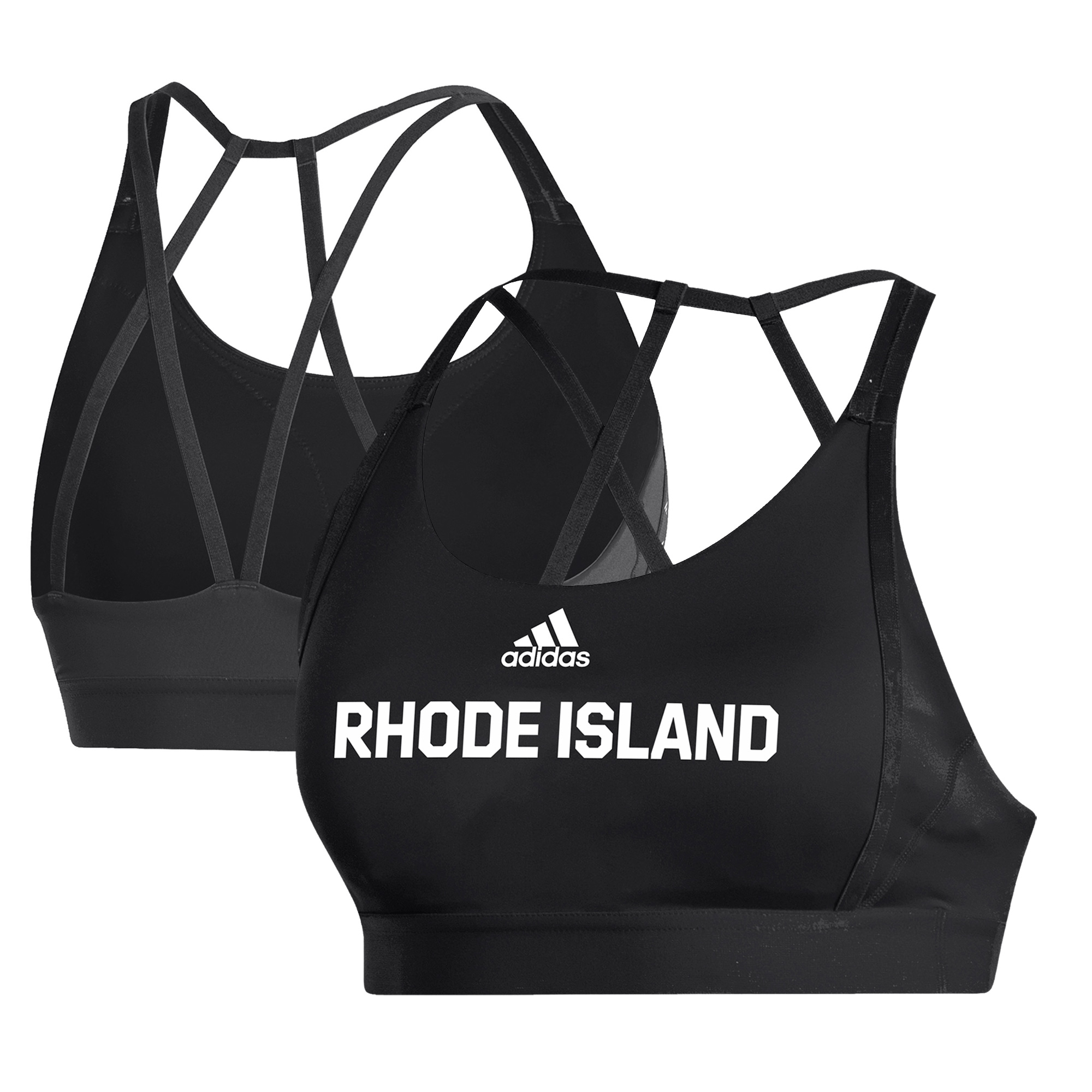 Women's adidas Black Rhode Island Rams Decorated Ultimate Bra
