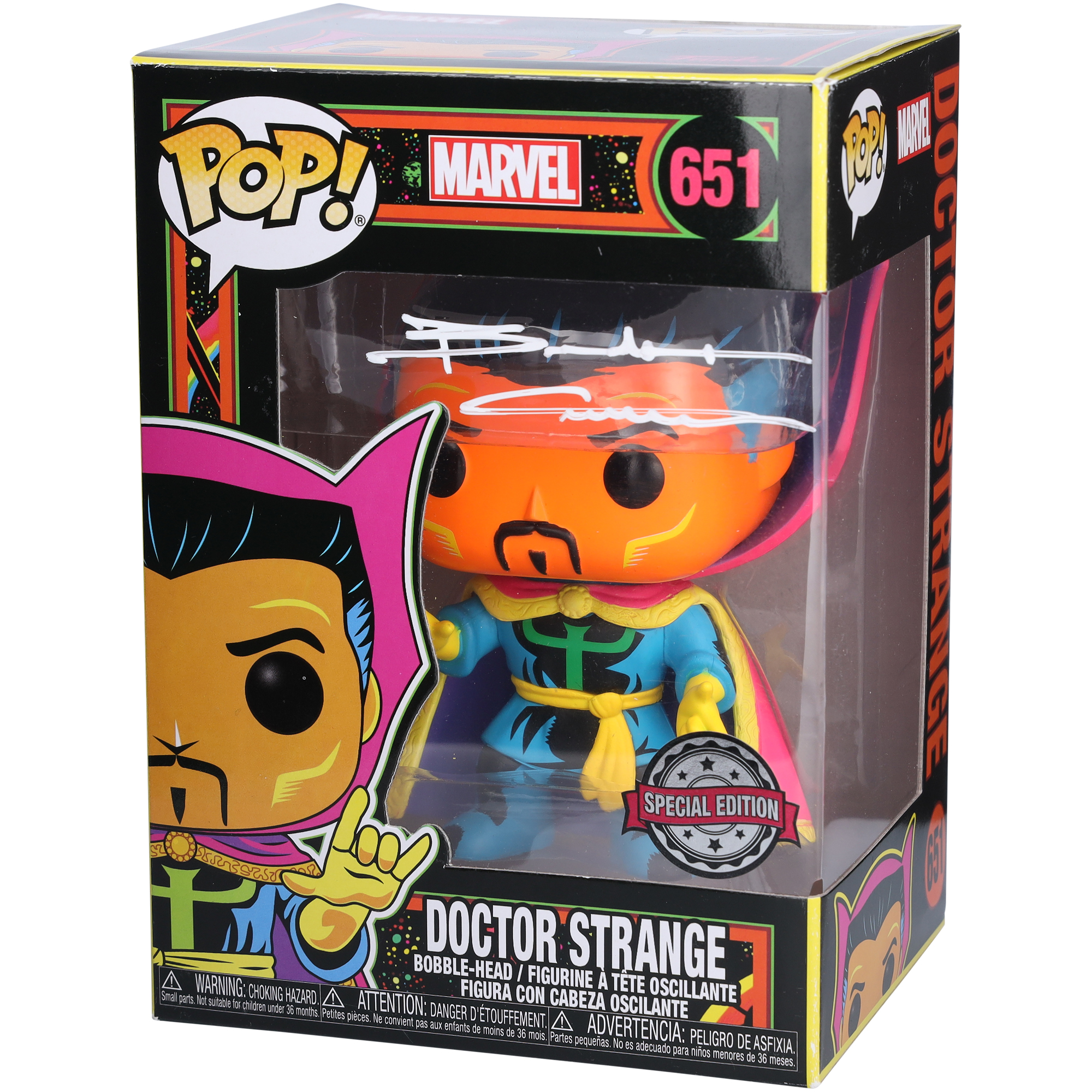 Benedict Cumberbatch Doctor Strange Autographed Special Edition Black Light #651 Funko Pop!