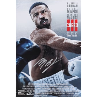 Michael B. Jordan Creed III Autographed 11" x 17" Movie Poster