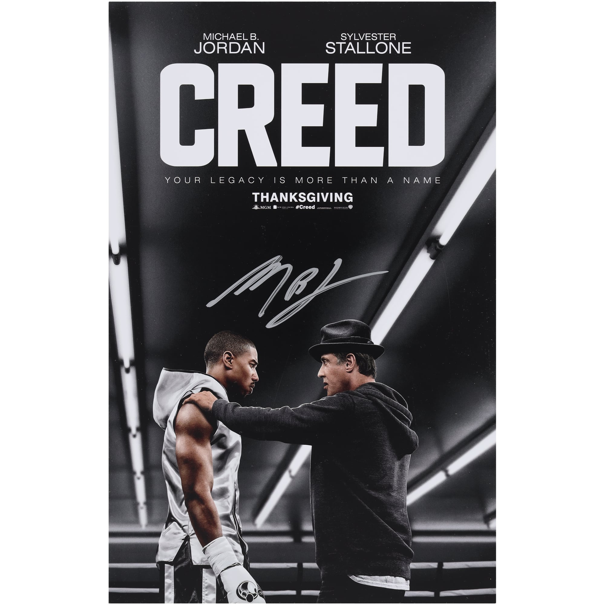 Michael B. Jordan Creed Autographed 11" x 17" Movie Poster
