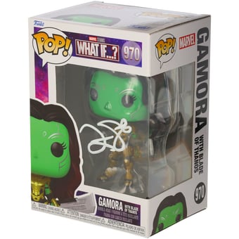 Zoe Saldana Marvel What If...? Autographed Gamora with Blade of Thanos #970 Funko Pop!
