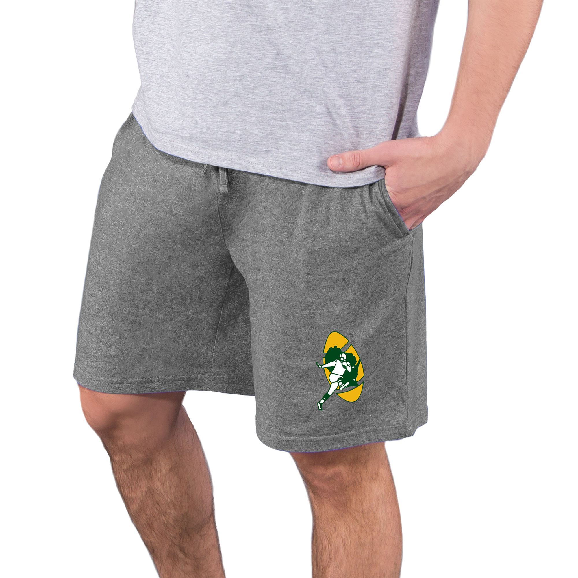 Men's Concepts Sport Charcoal Green Bay Packers Quest Knit Jam Shorts