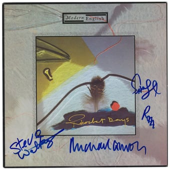 Michael Conroy, Robbie Grey, Gary McDowell & Stephen Walker Autographed Modern English Ricochet Days Album - JSA