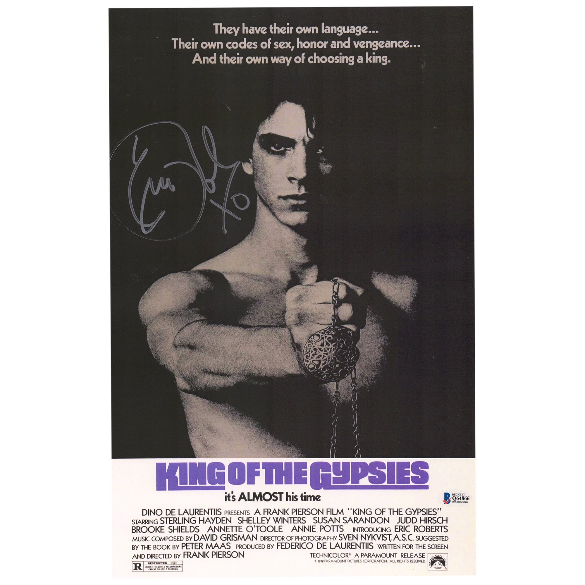 Eric Roberts Autographed 12" x 18" King of the Gypsies Movie Poster - BAS