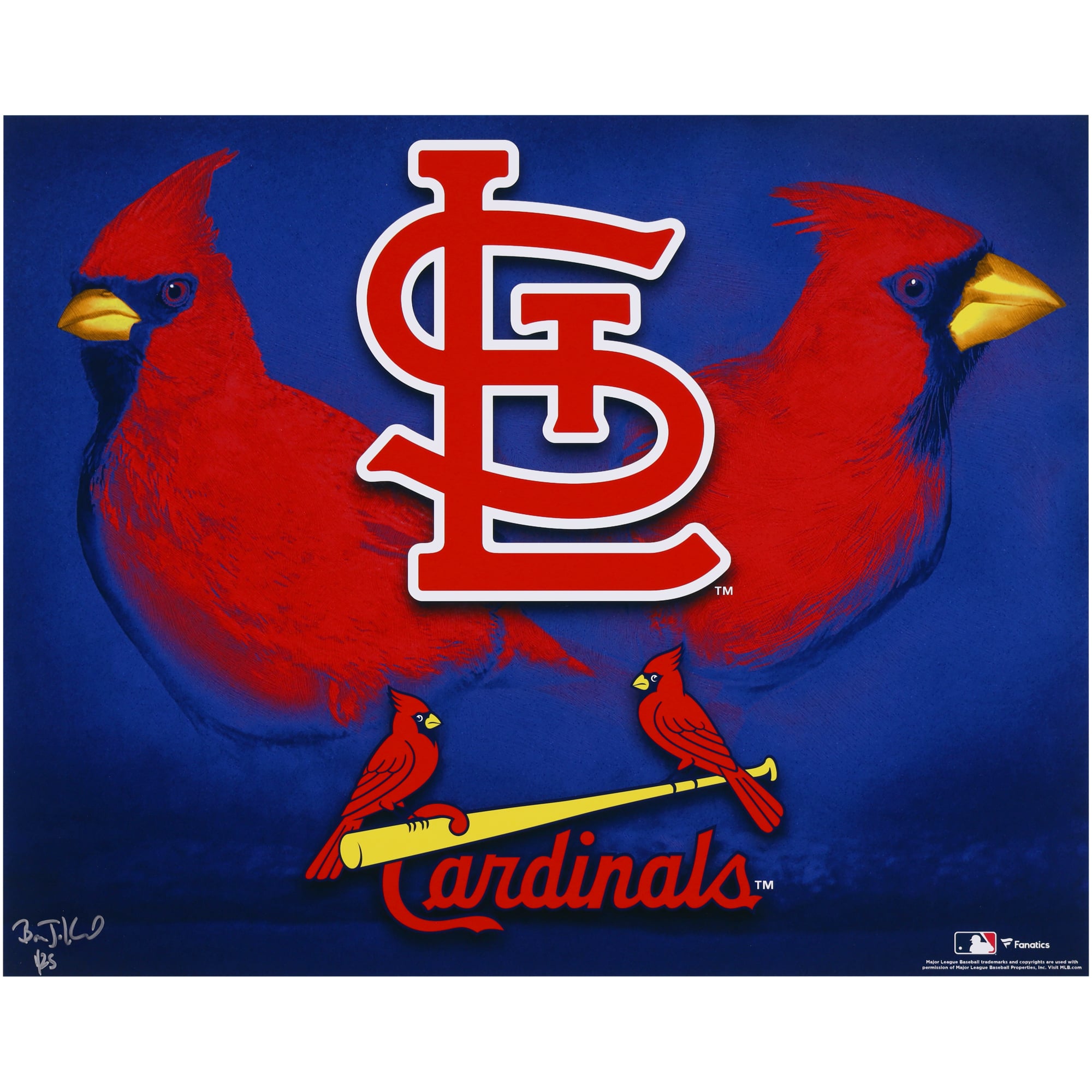 St. Louis Cardinals 16" x 20" Photo Print - Signed by Artist Brian Konnick - Limited Edition of 25