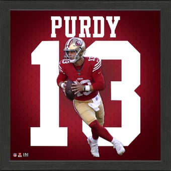 Highland Mint Brock Purdy San Francisco 49ers  13'' x 13'' Impact Jersey Framed Photo