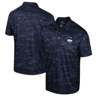 Men's Colosseum Navy UConn Huskies Daly Print Polo