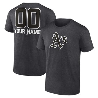 Men's Charcoal Athletics Personalized Monochrome Name & Number T-Shirt