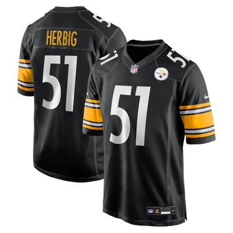 Men's Nike Nick Herbig Black Pittsburgh Steelers Game Jersey
