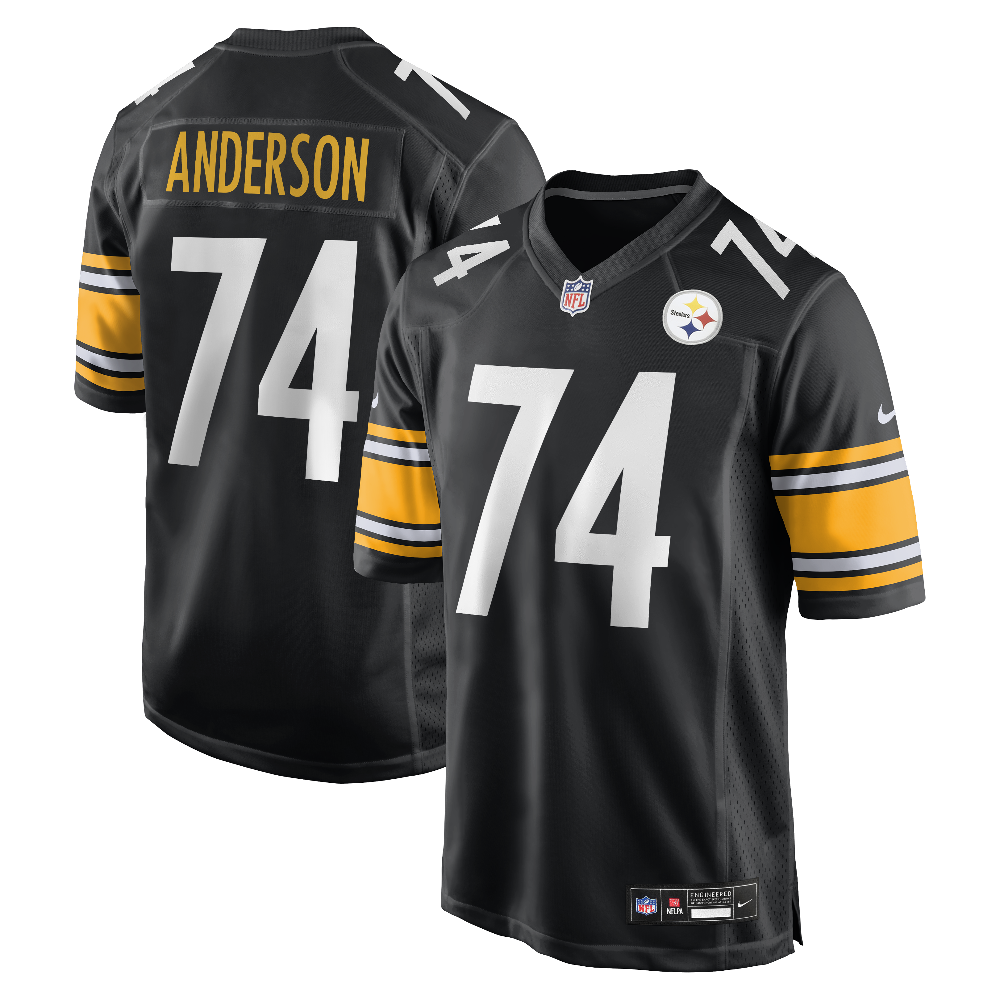 Men's Nike Spencer Anderson Black Pittsburgh Steelers Game Jersey