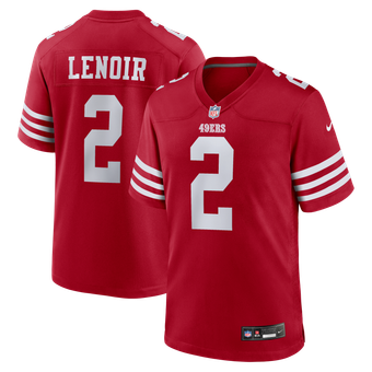 Men's Nike Deommodore Lenoir Scarlet San Francisco 49ers Game Jersey