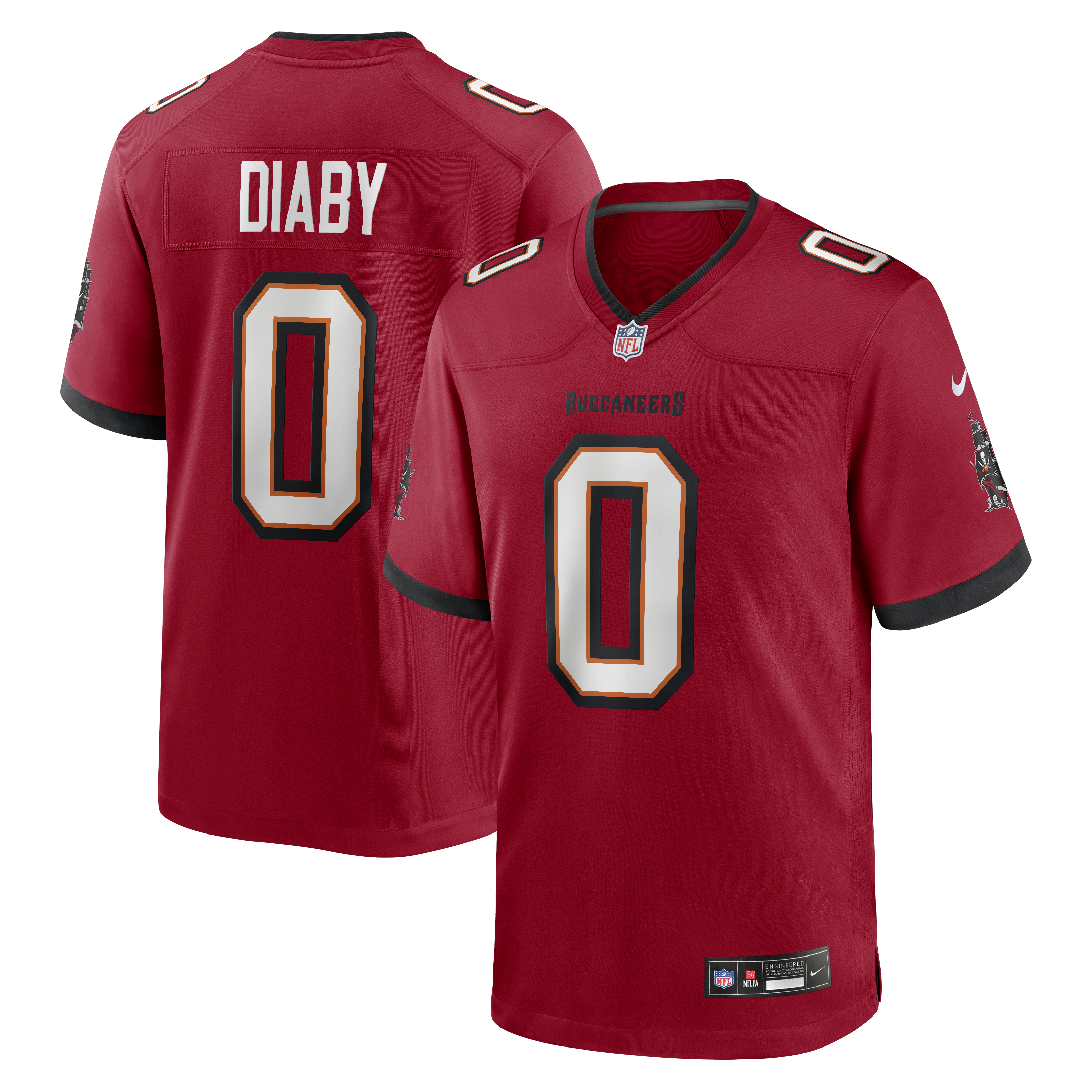 Men's Nike YaYa Diaby Red Tampa Bay Buccaneers Game Jersey