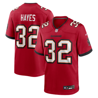 Men's Nike Josh Hayes Red Tampa Bay Buccaneers Game Jersey
