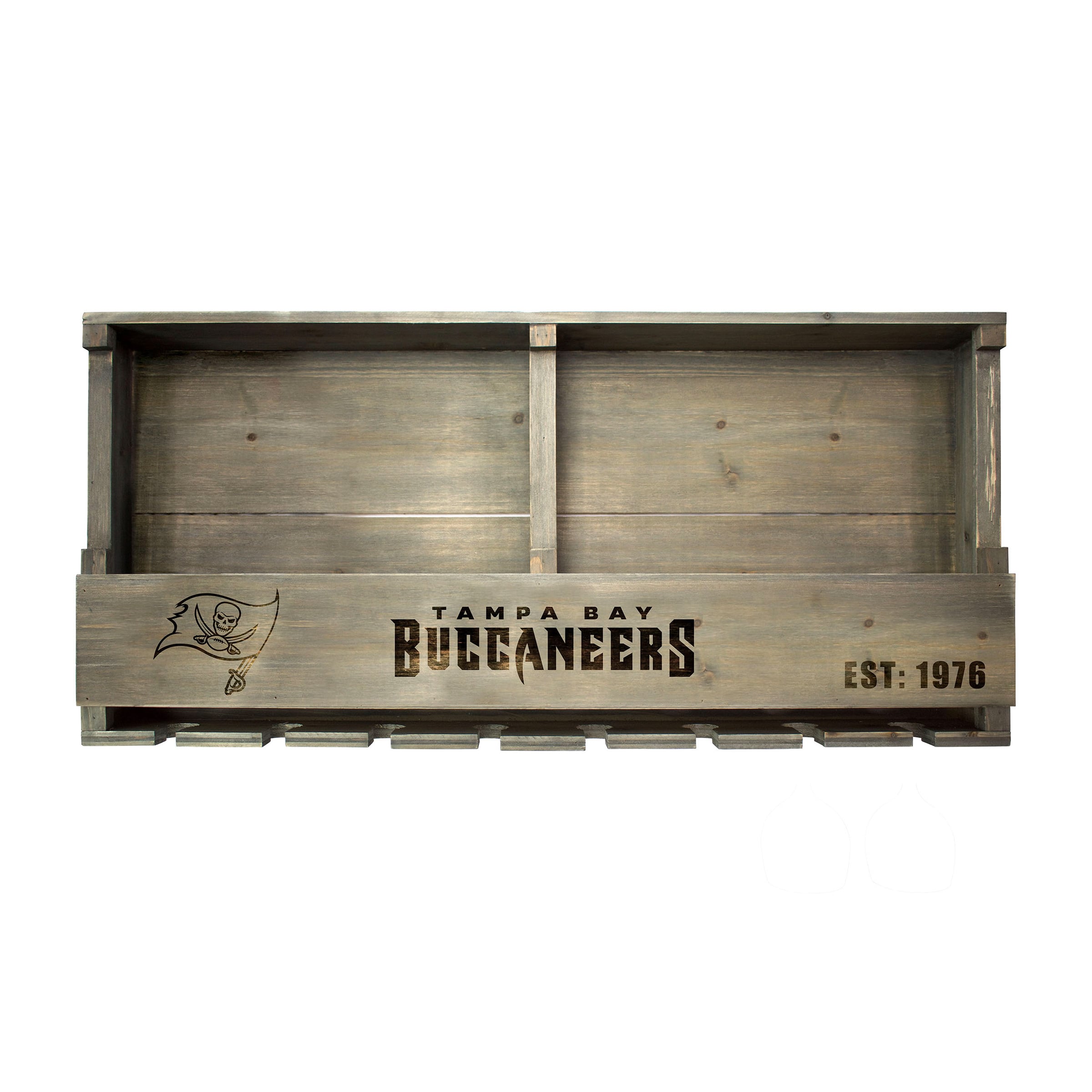 Imperial  Tampa Bay Buccaneers Reclaimed 22" Oak Bar Shelf