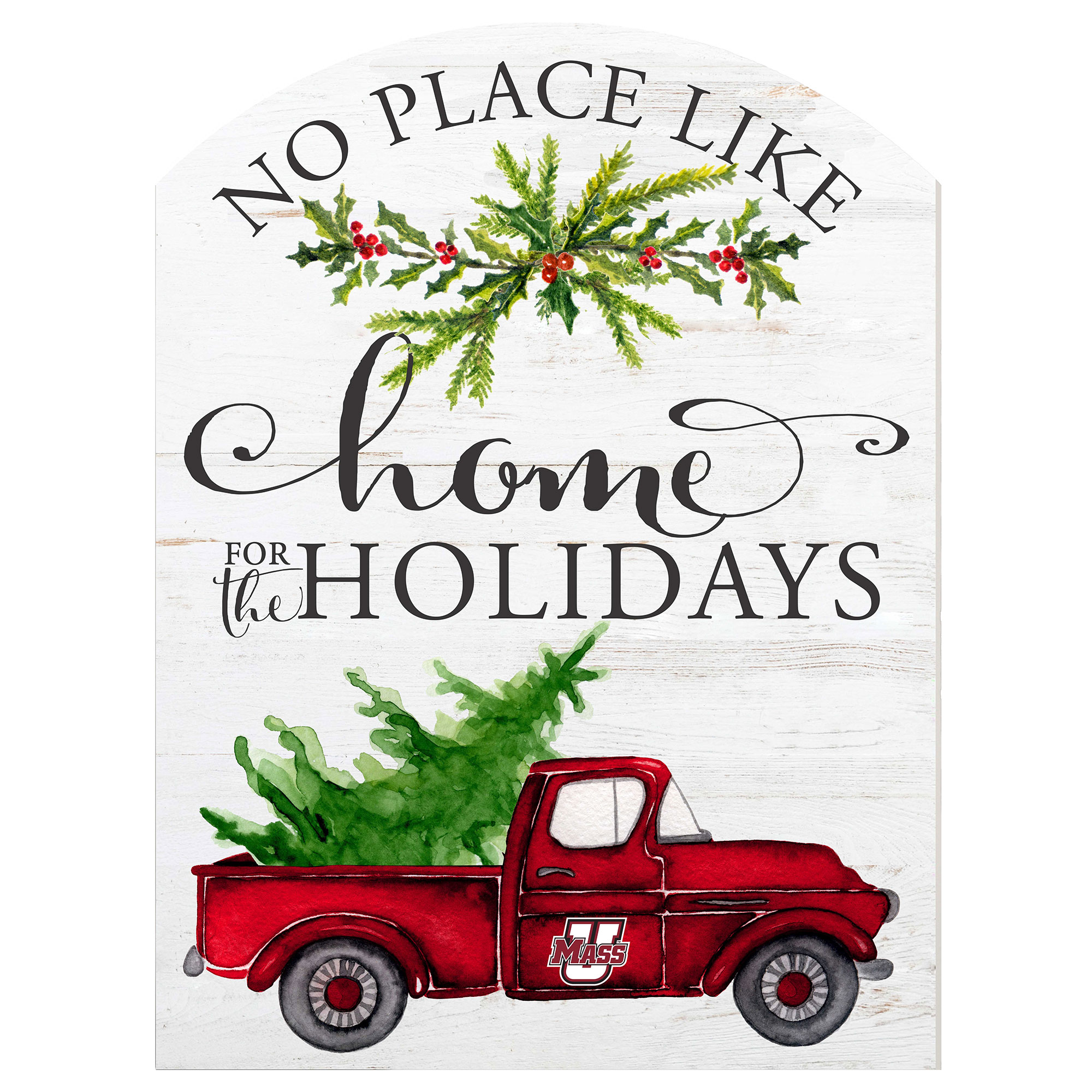 UMass Minutemen 16'' x 22'' Holiday Marquee Sign