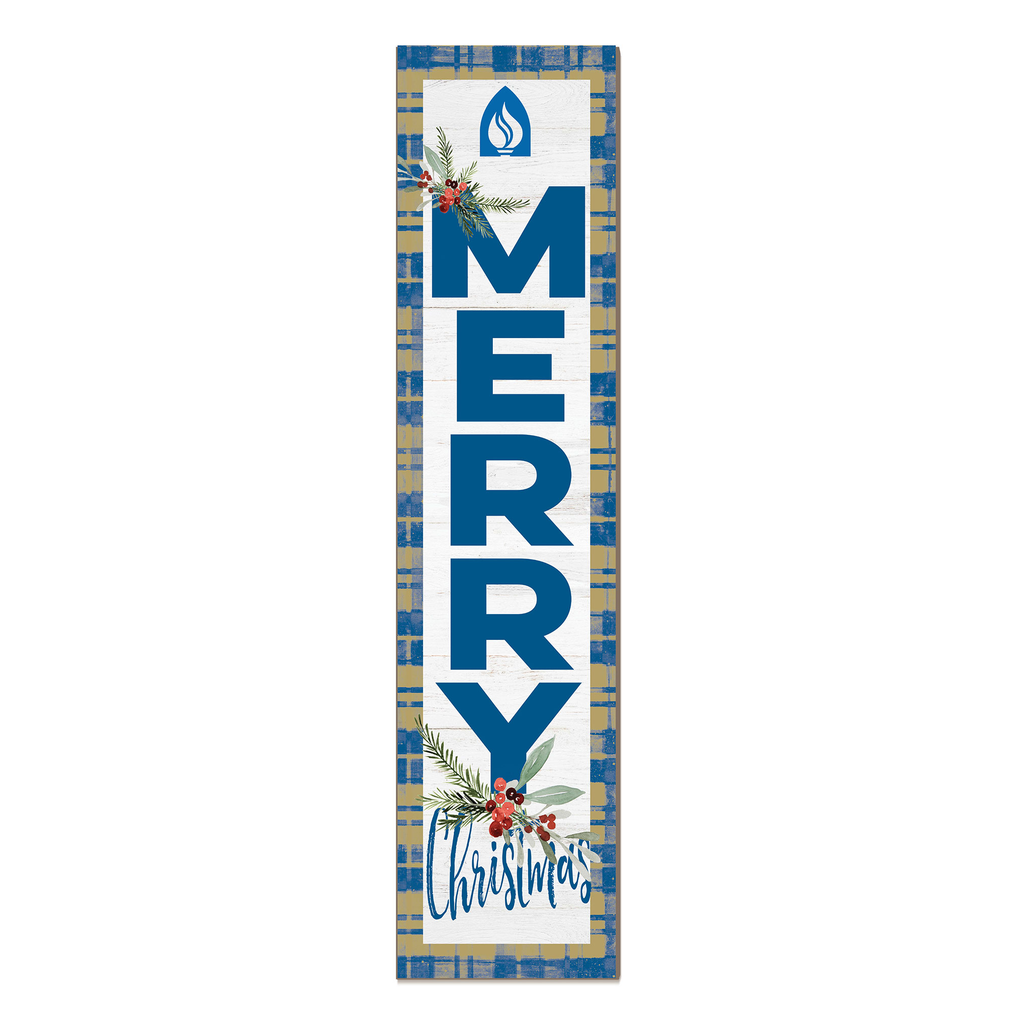 Andrews University Cardinals 12'' x 48'' Outdoor Merry Christmas Leaner