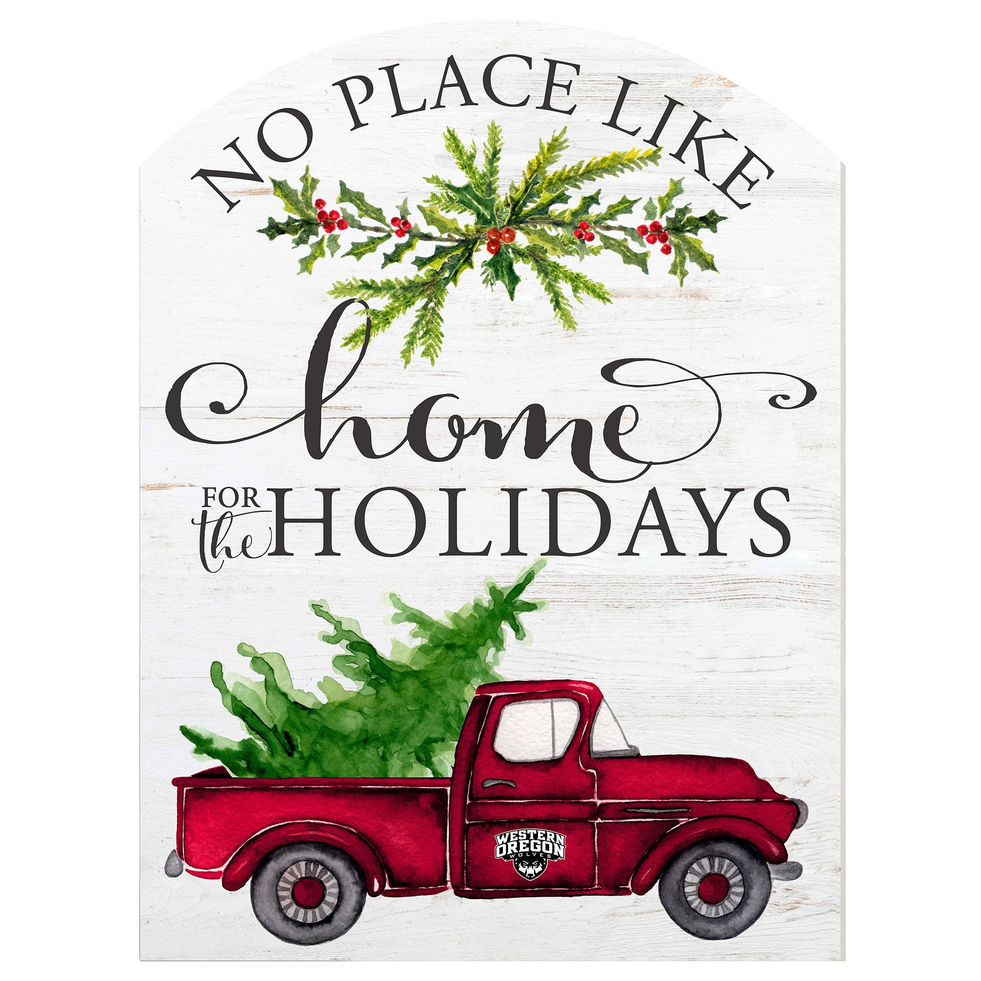 Western Oregon Wolves 16'' x 22'' Holiday Marquee Sign