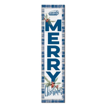 Assumption Greyhounds 12'' x 48'' Outdoor Merry Christmas Leaner