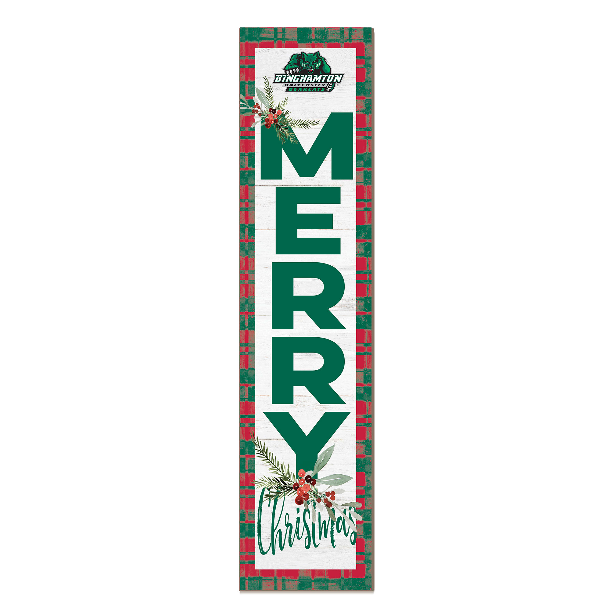 Binghamton Bearcats 12'' x 48'' Outdoor Merry Christmas Leaner