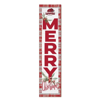 Bridgewater State Bears 12'' x 48'' Outdoor Merry Christmas Leaner