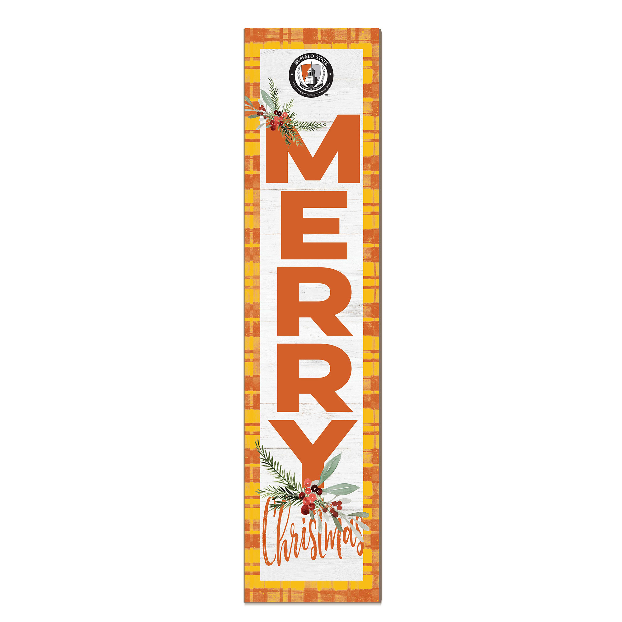 Buffalo State Bengals 12'' x 48'' Outdoor Merry Christmas Leaner
