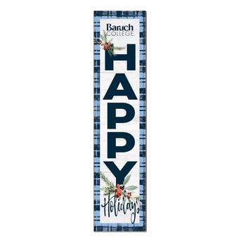 CUNY Baruch College 12'' x 48'' Outdoor Merry Christmas Leaner