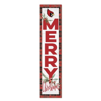 Catholic University Cardinals 12'' x 48'' Outdoor Merry Christmas Leaner
