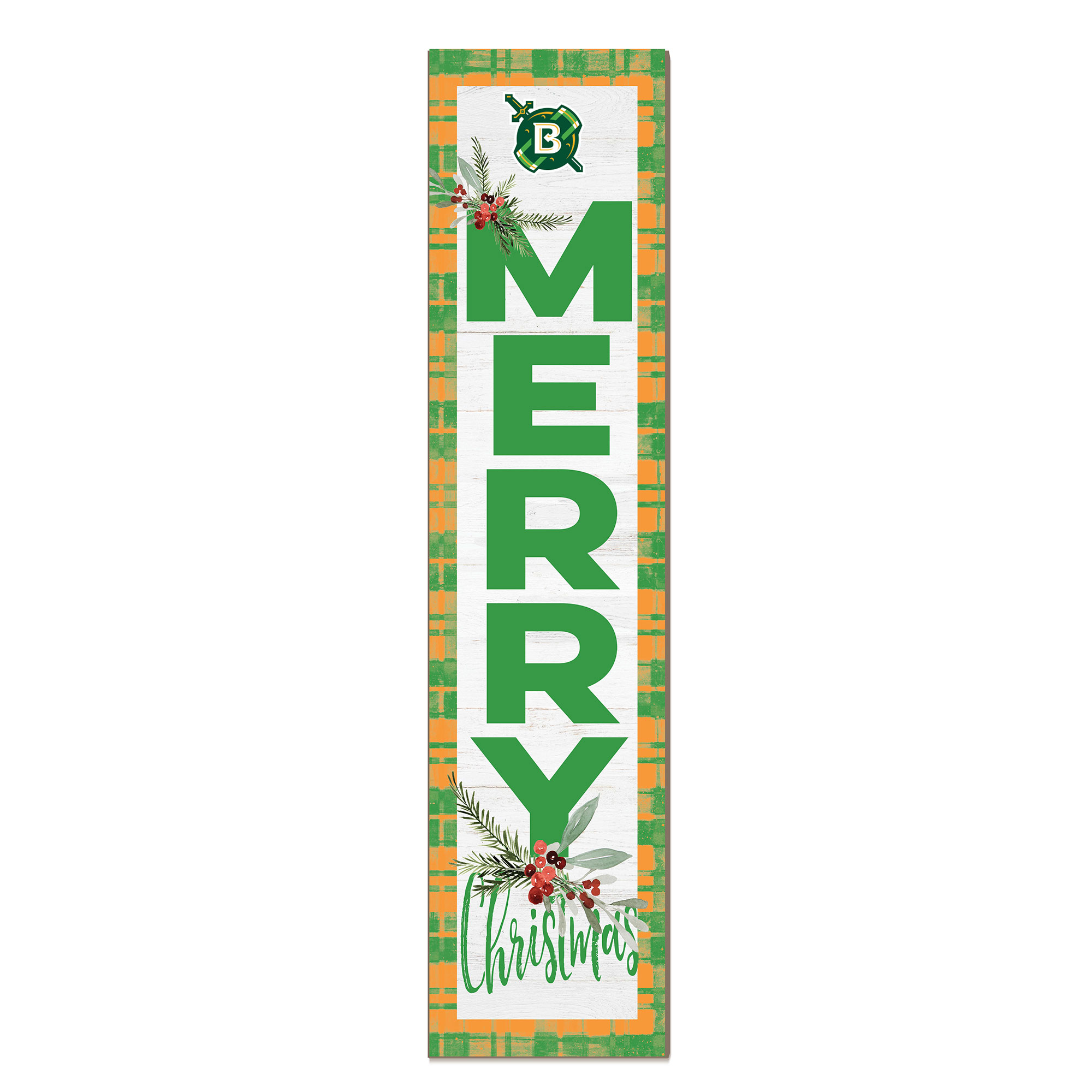 Belhaven Blazers 12'' x 48'' Outdoor Merry Christmas Leaner