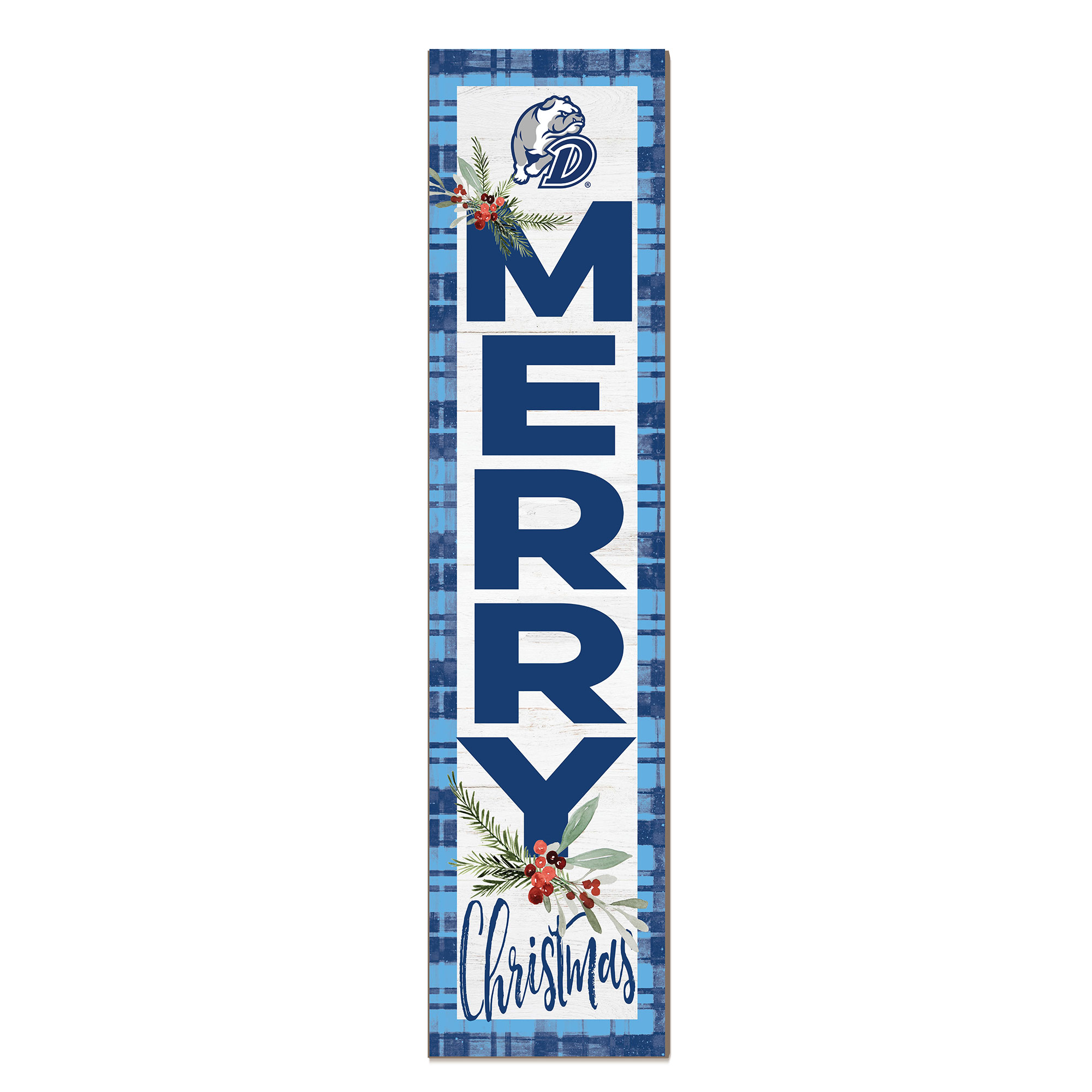 Drake Bulldogs 12'' x 48'' Outdoor Merry Christmas Leaner