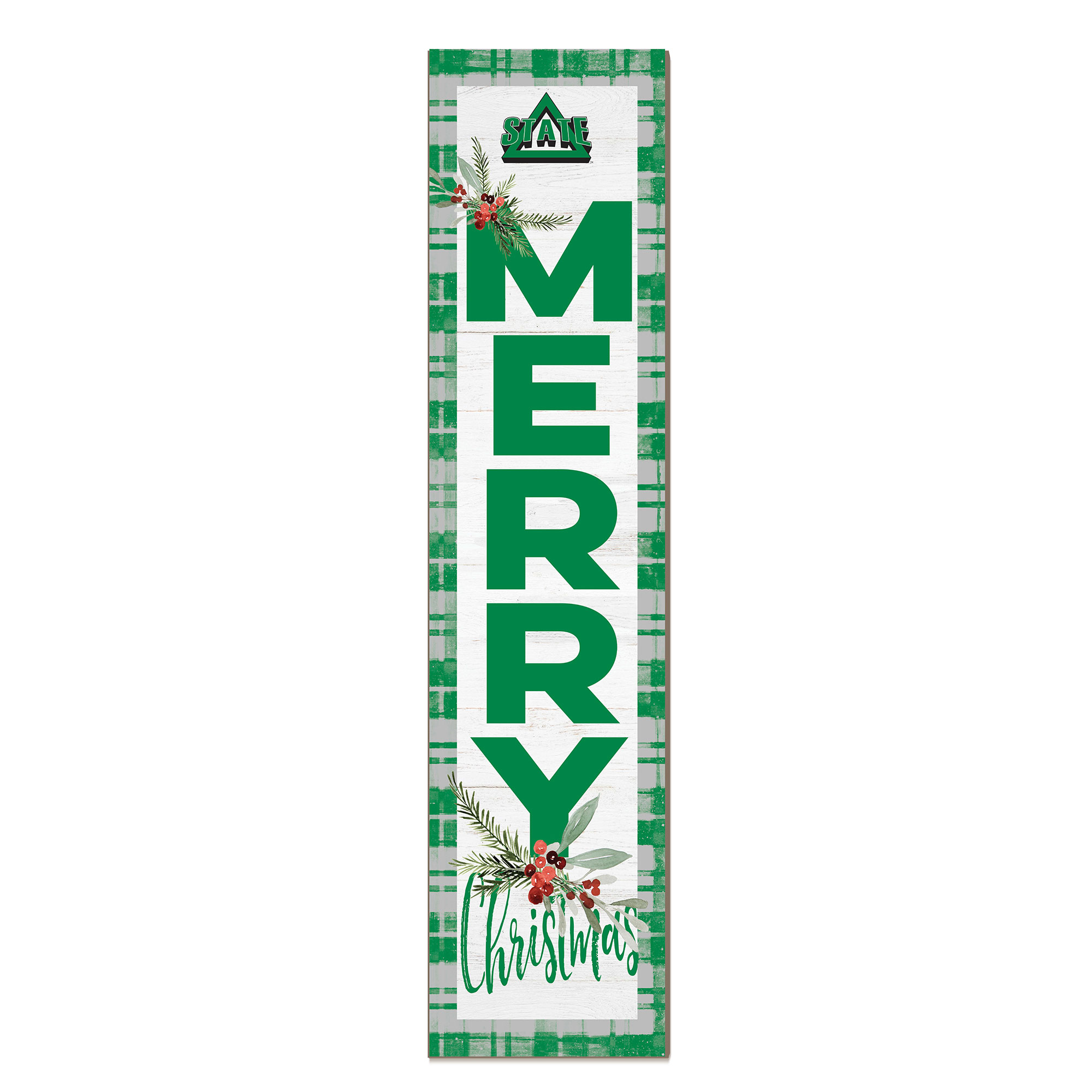 Delta State Statesmen 12'' x 48'' Outdoor Merry Christmas Leaner