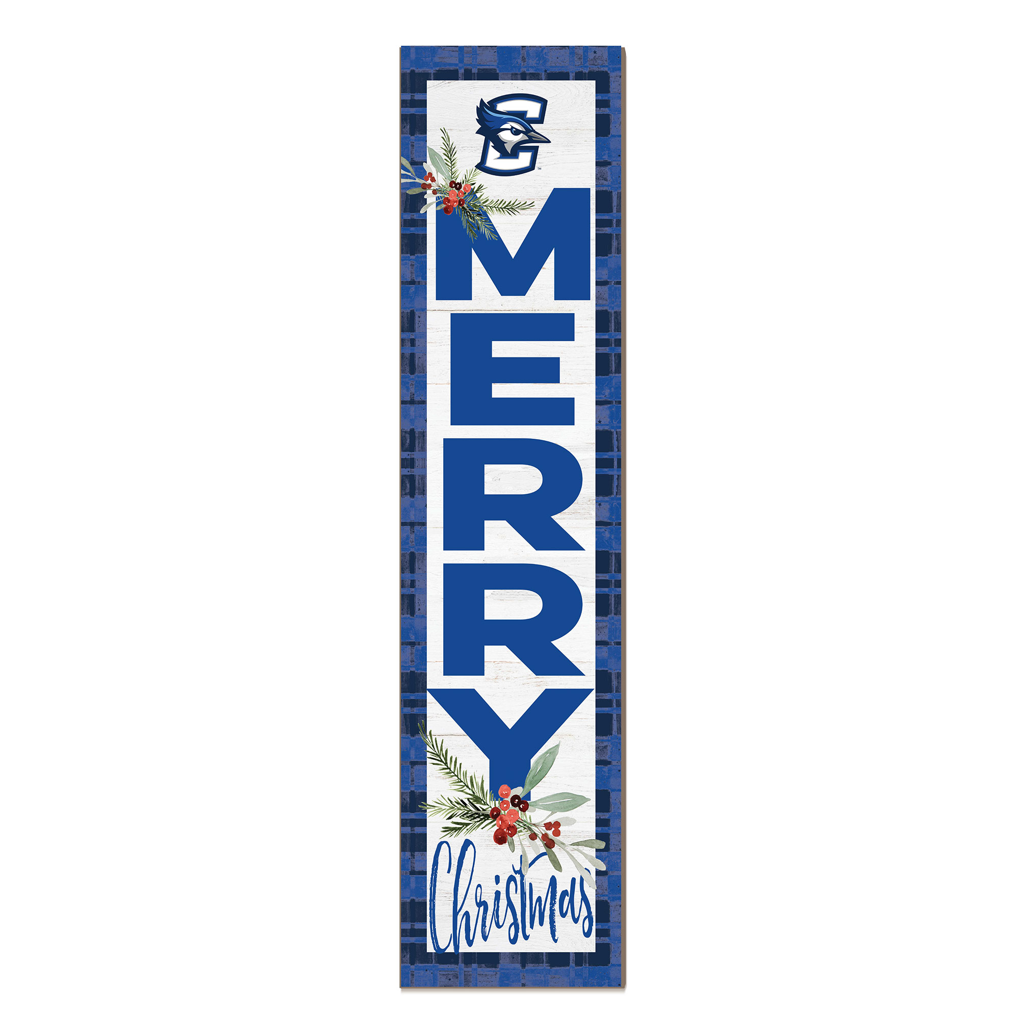 Creighton Bluejays 12'' x 48'' Outdoor Merry Christmas Leaner