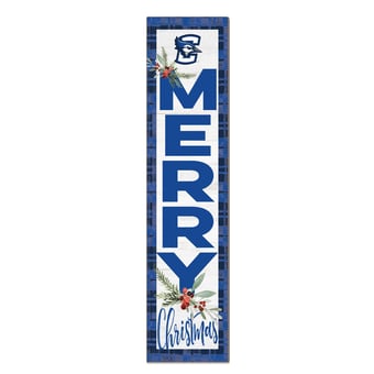 Creighton Bluejays 12'' x 48'' Outdoor Merry Christmas Leaner
