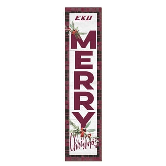 Eastern Kentucky Colonels 12'' x 48'' Outdoor Merry Christmas Leaner