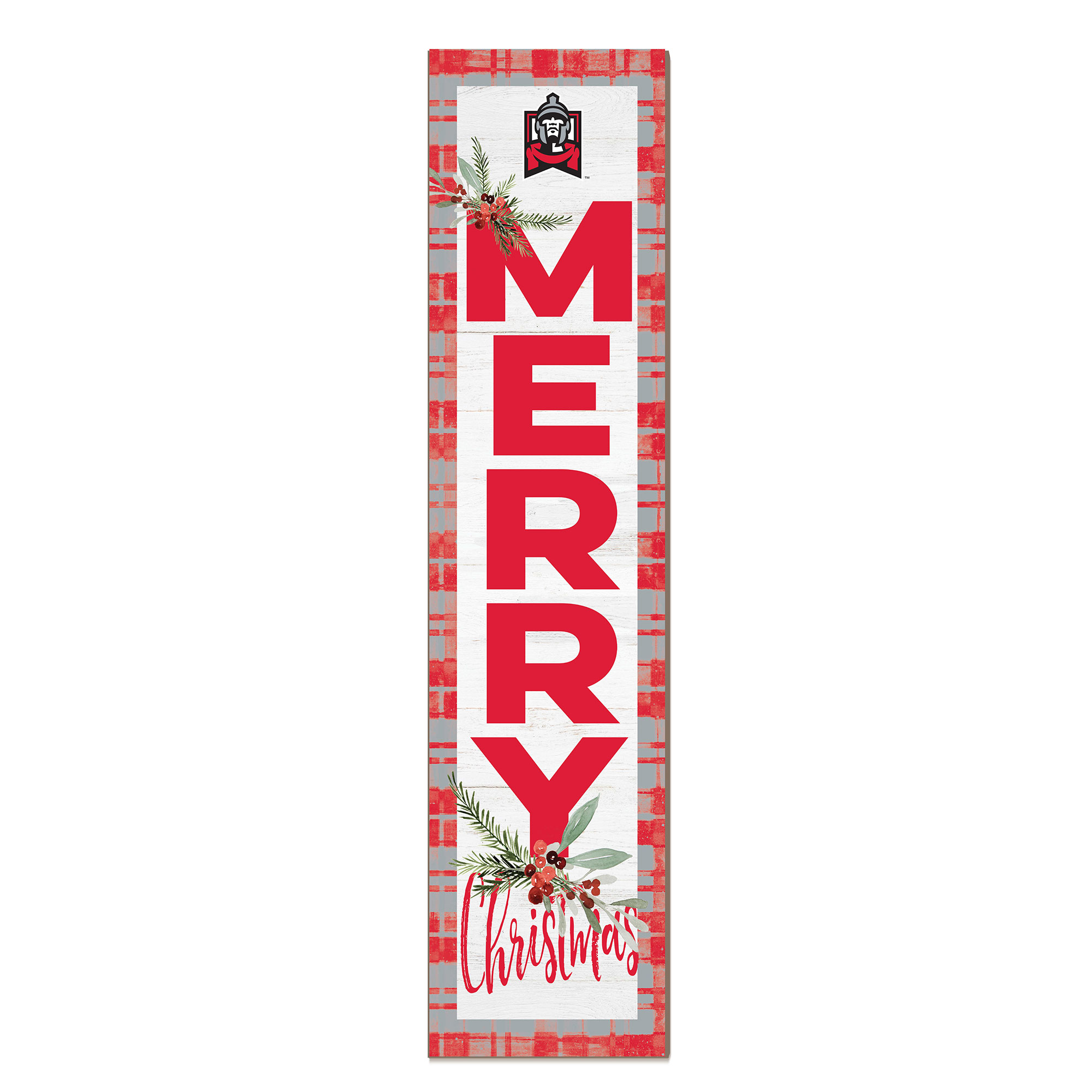 East Stroudsburg Warriors 12'' x 48'' Outdoor Merry Christmas Leaner