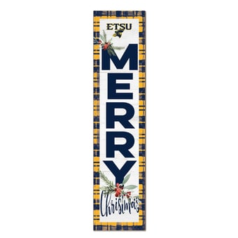 ETSU Buccaneers 12'' x 48'' Outdoor Merry Christmas Leaner