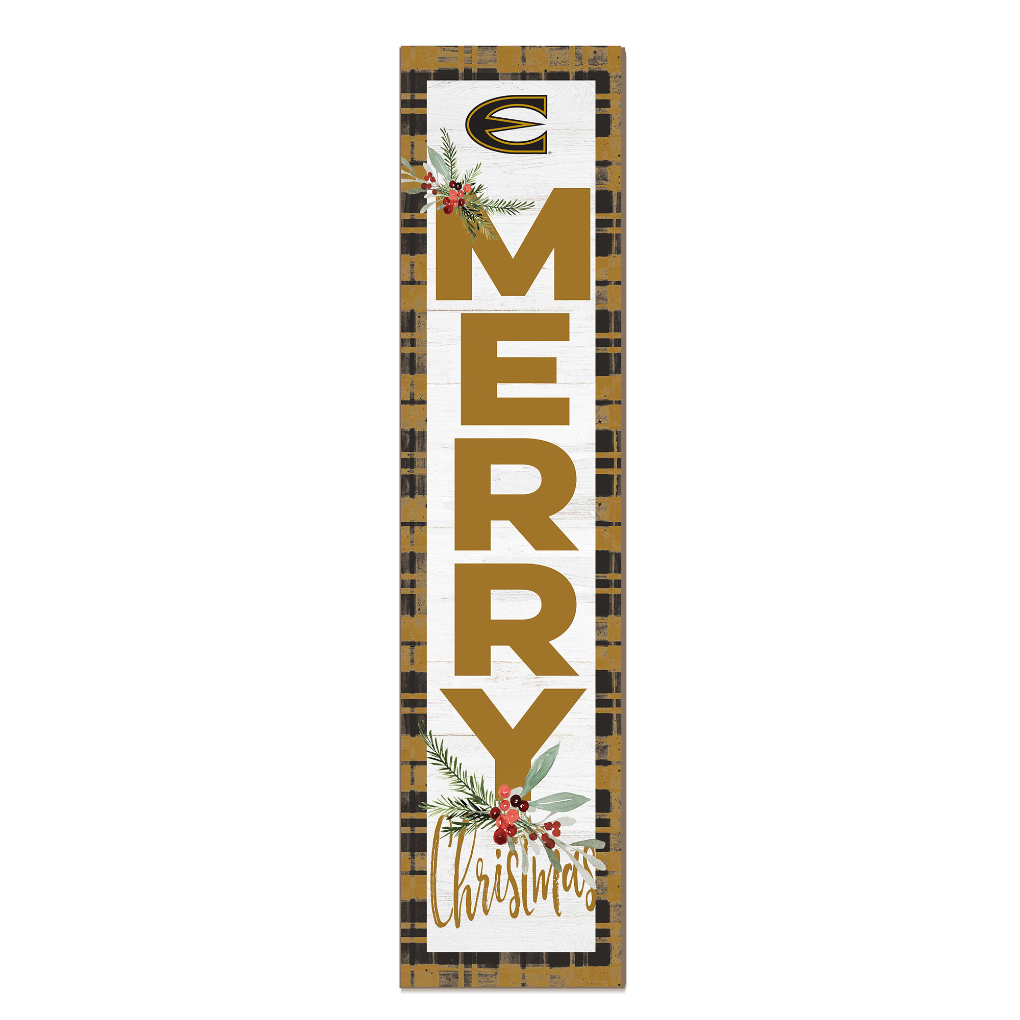 Emporia State Hornets 12'' x 48'' Outdoor Merry Christmas Leaner