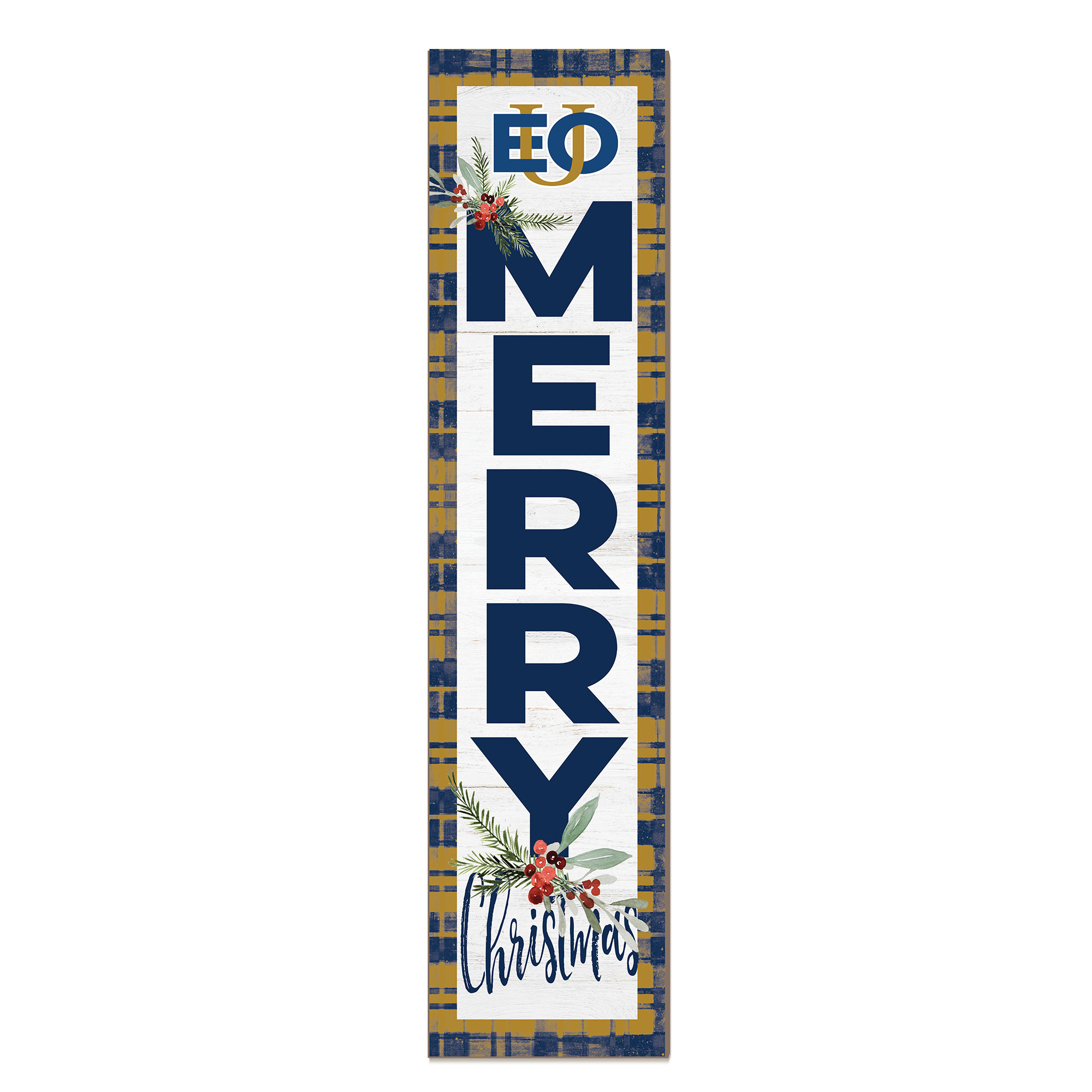 Eastern Oregon Mountaineers 12'' x 48'' Outdoor Merry Christmas Leaner