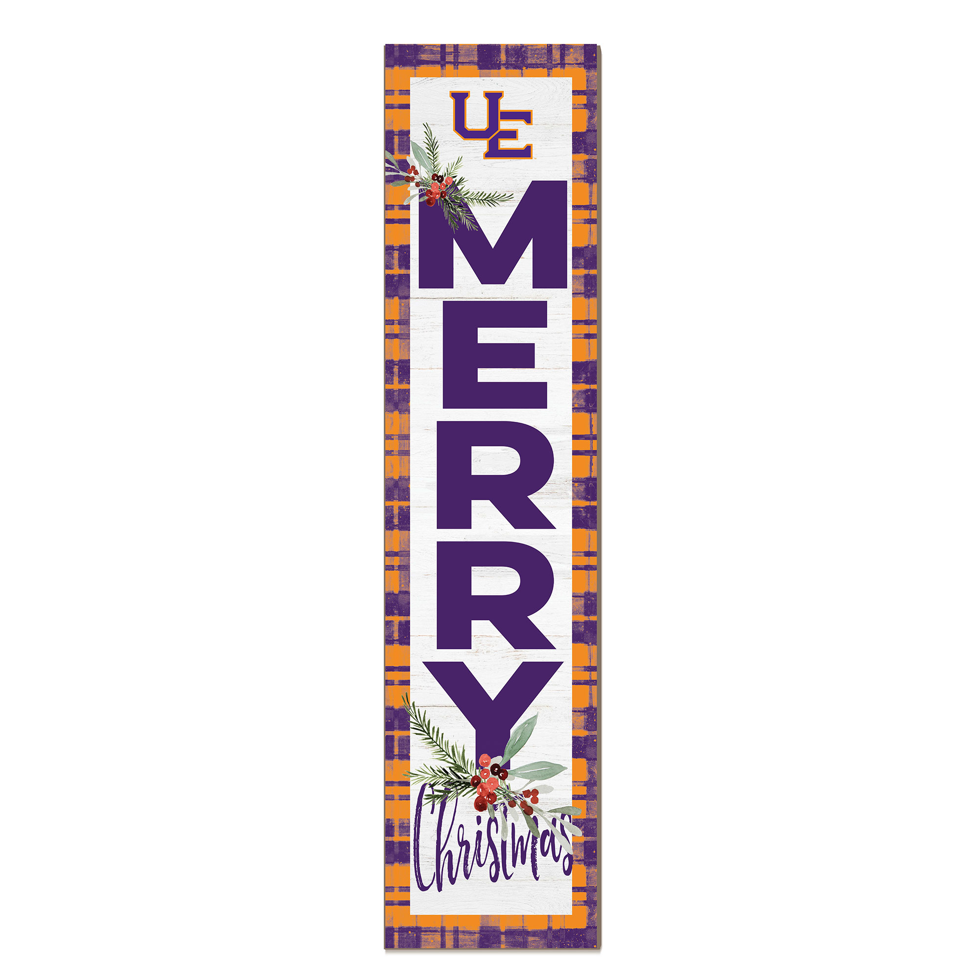 Evansville Purple Aces 12'' x 48'' Outdoor Merry Christmas Leaner